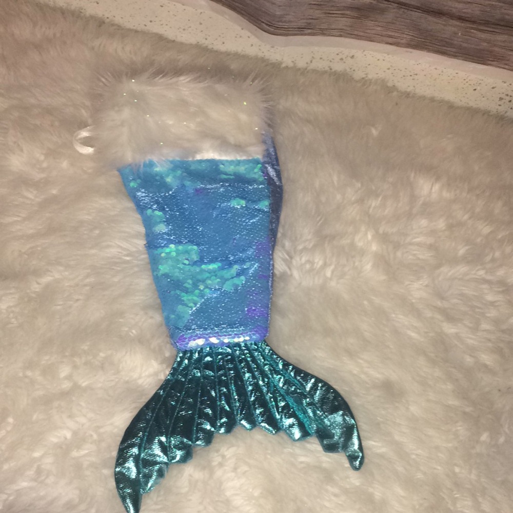 Justice Christmas Mermaid Tail Sequins Stocking